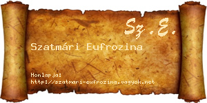 Szatmári Eufrozina névjegykártya